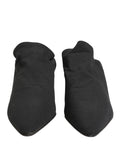 Dolce & Gabbana Schwarze Wildleder-Mules mit Absatz