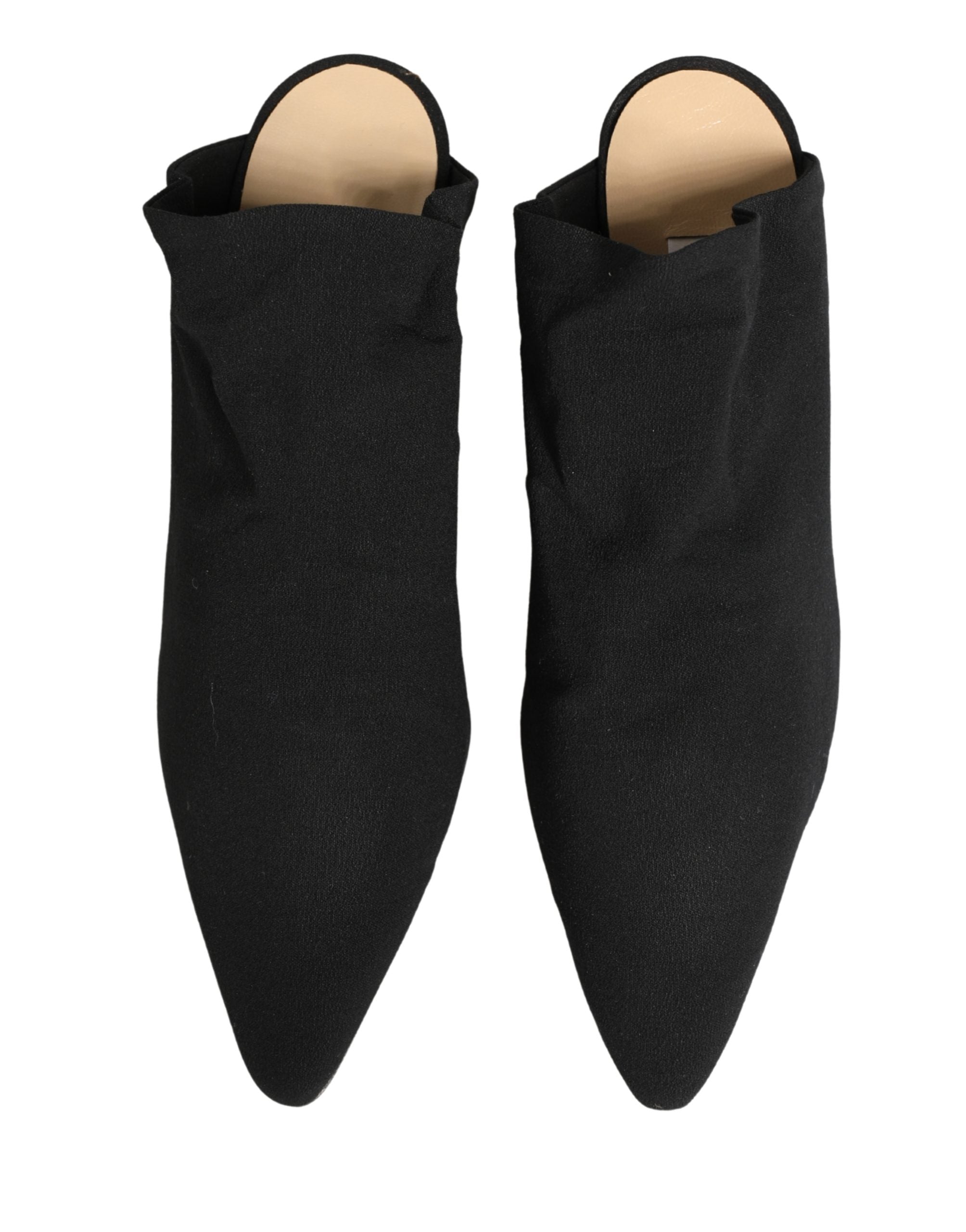 Dolce & Gabbana Schwarze Wildleder-Mules mit Absatz
