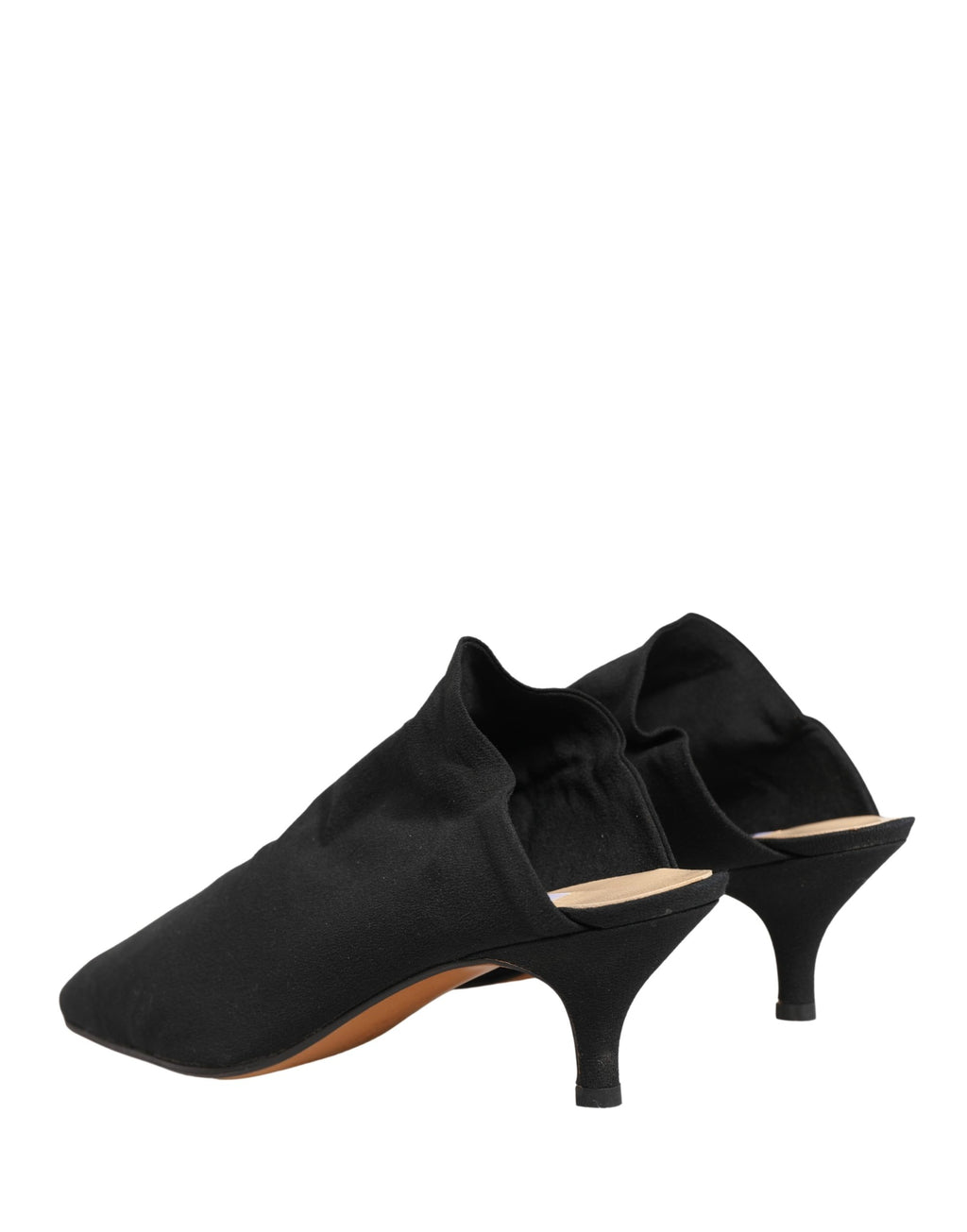 Dolce & Gabbana Schwarze Wildleder-Mules mit Absatz