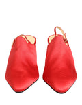 Dolce & Gabbana Rote Wildleder-Slingback-Pumps mit Absatz