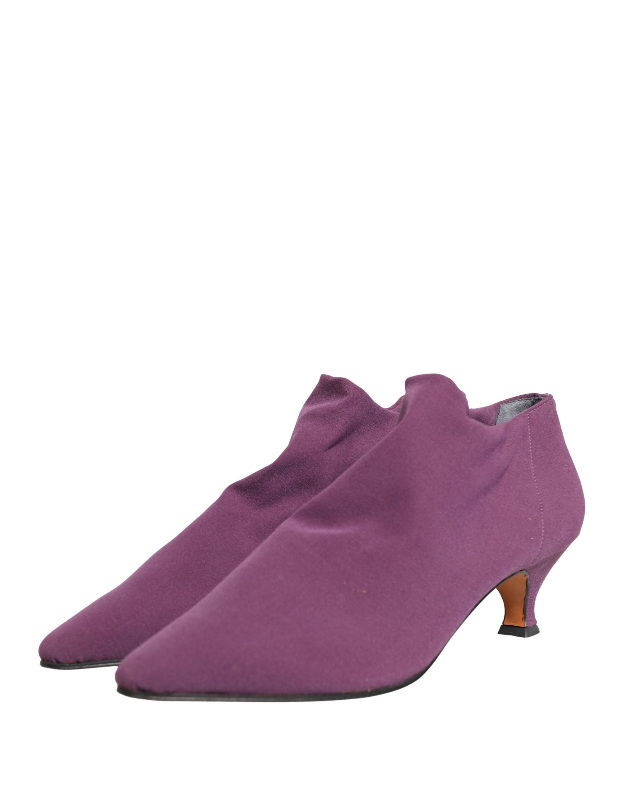 Dolce & Gabbana Stiefeletten aus violettem Wildleder
