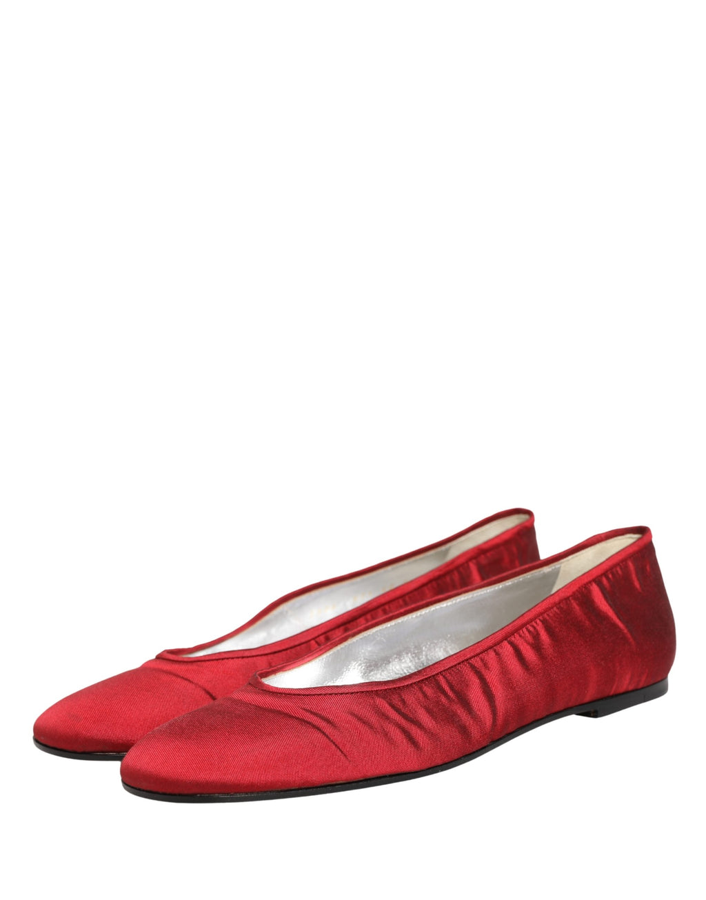Dolce & Gabbana Rote Ballerinas aus Satin