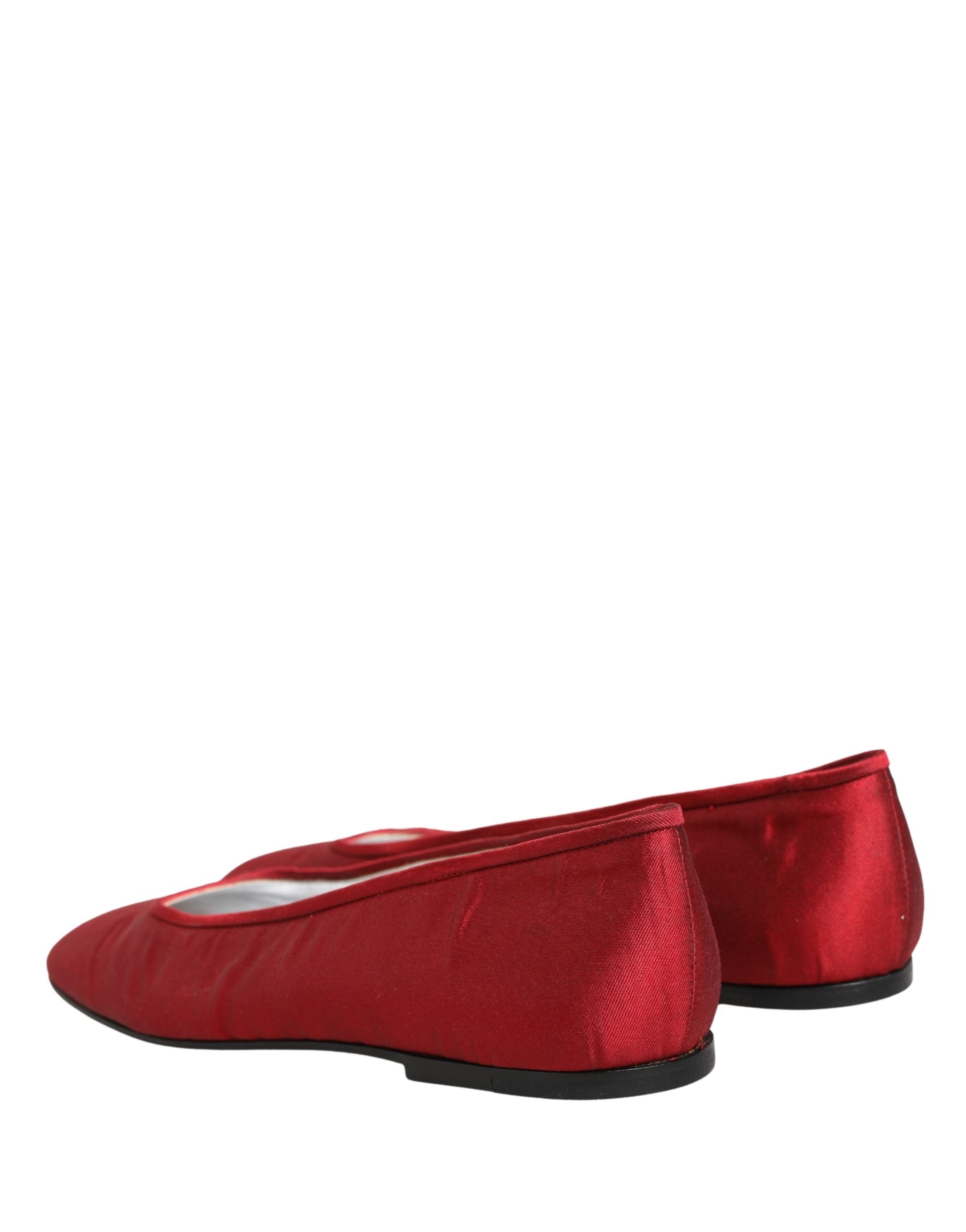 Dolce & Gabbana Rote Ballerinas aus Satin