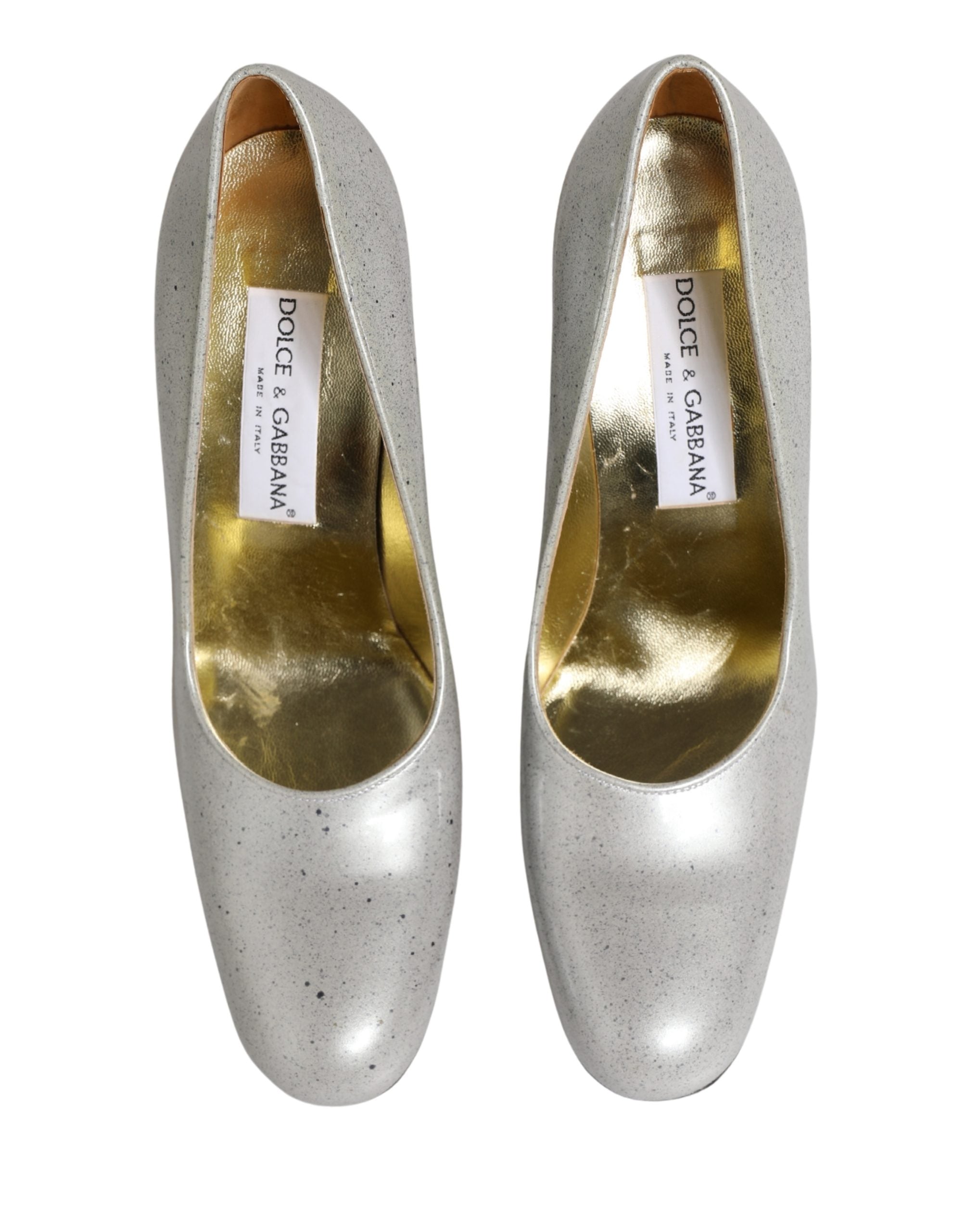 Dolce & Gabbana Weiß Leder High Heels Frauen Pumps Schuhe