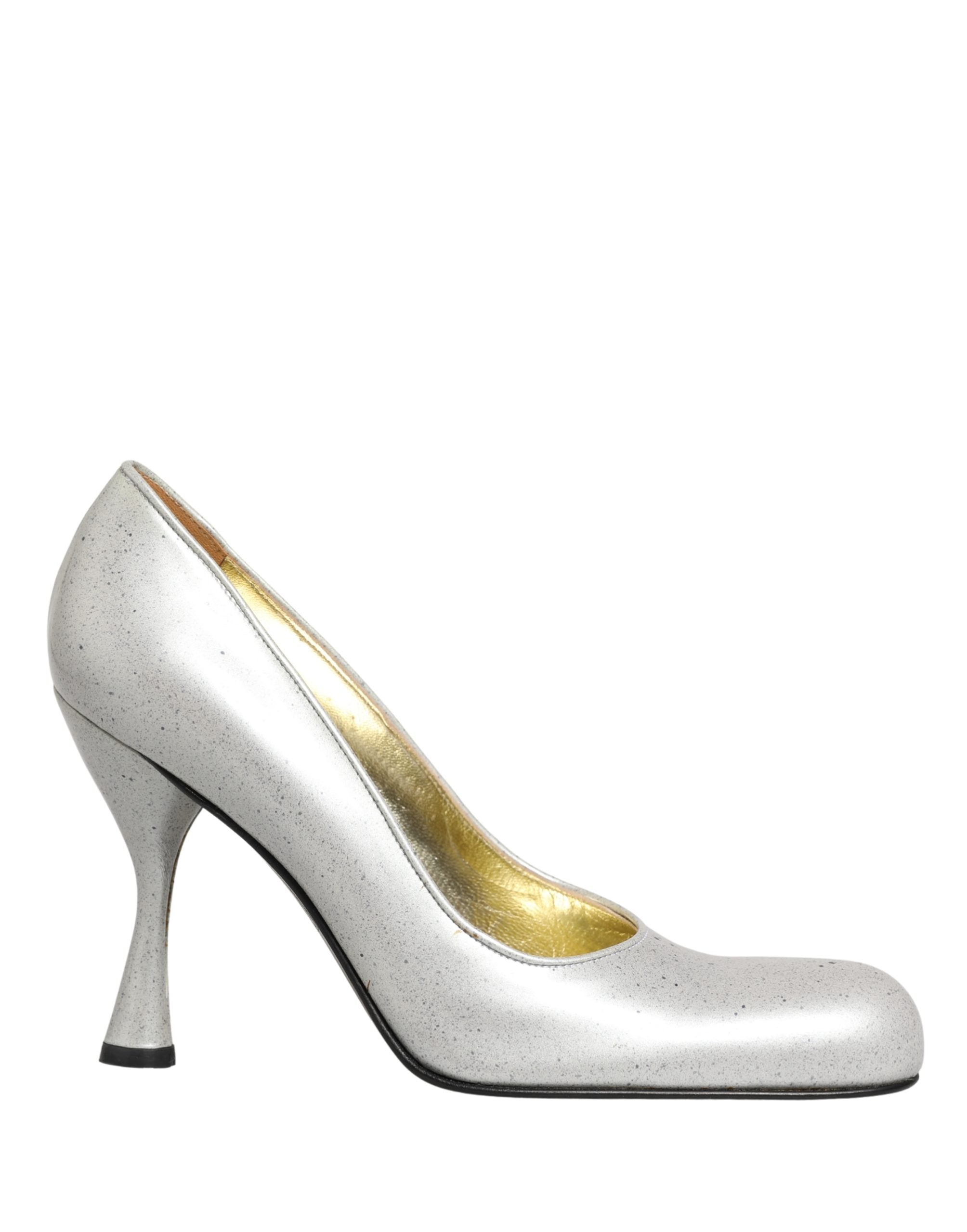Dolce & Gabbana Weiß Leder High Heels Frauen Pumps Schuhe