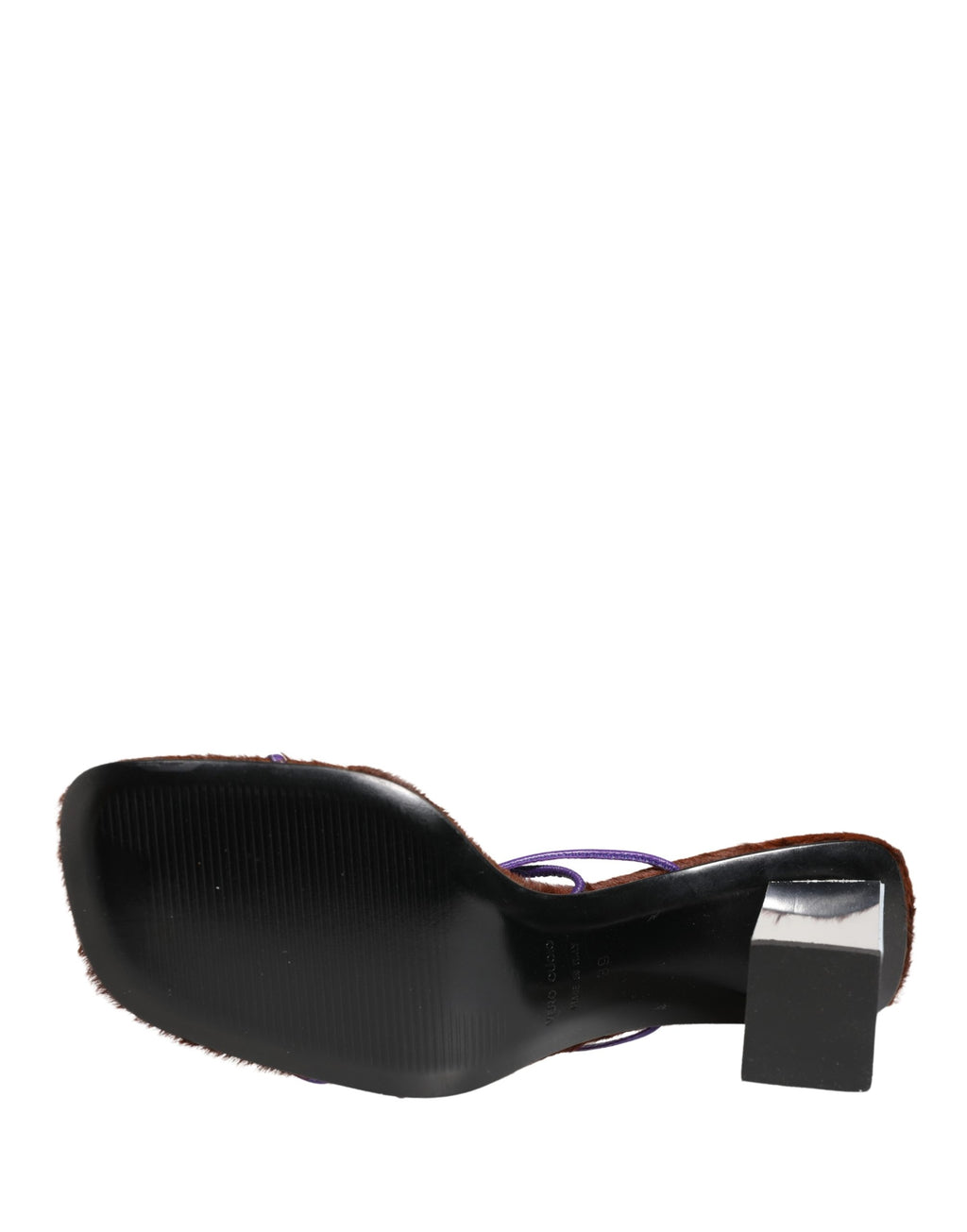 Dolce & Gabbana Silberne Blockabsatz-Sandalen zum Hineinschlüpfen