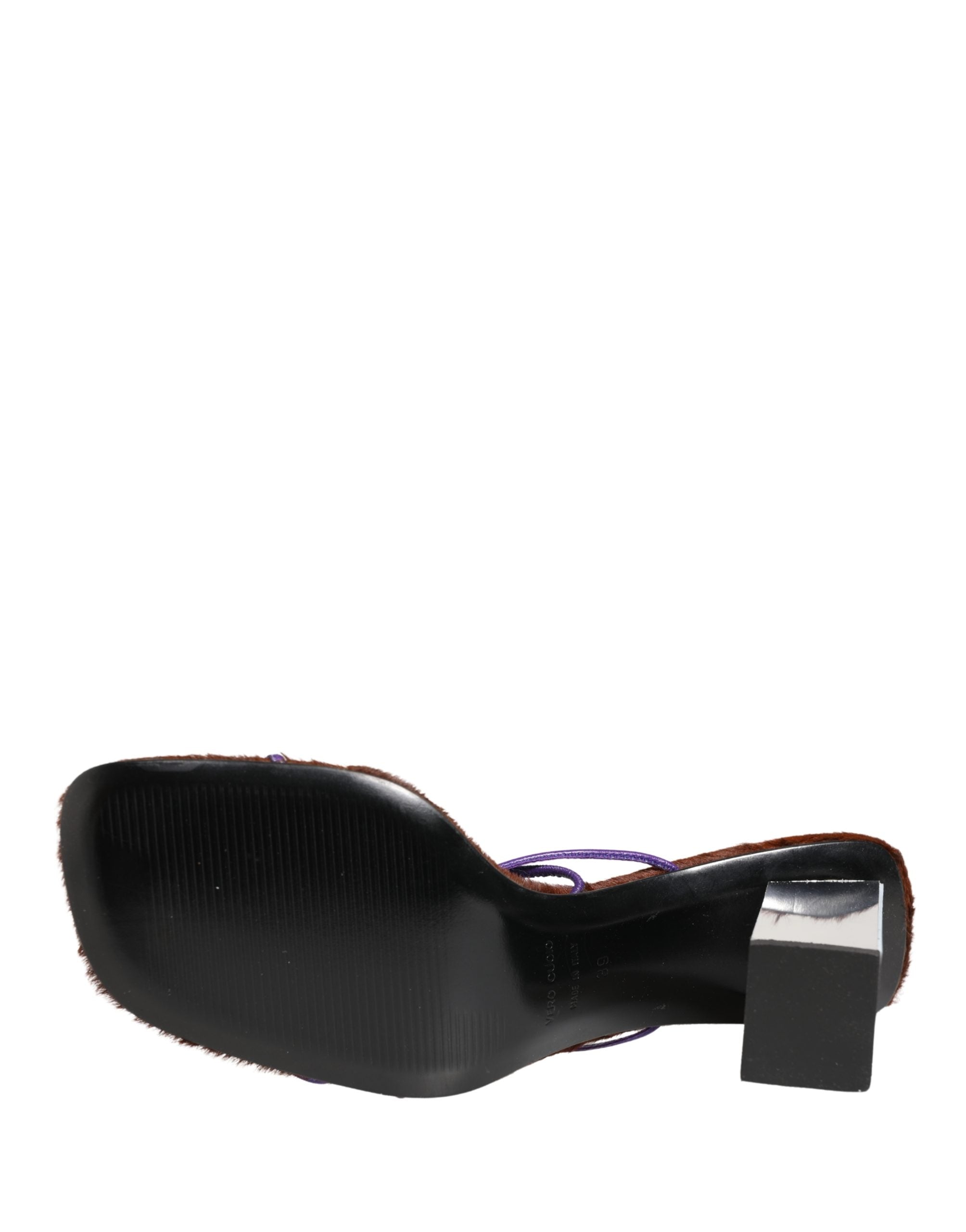 Dolce & Gabbana Silberne Blockabsatz-Sandalen zum Hineinschlüpfen