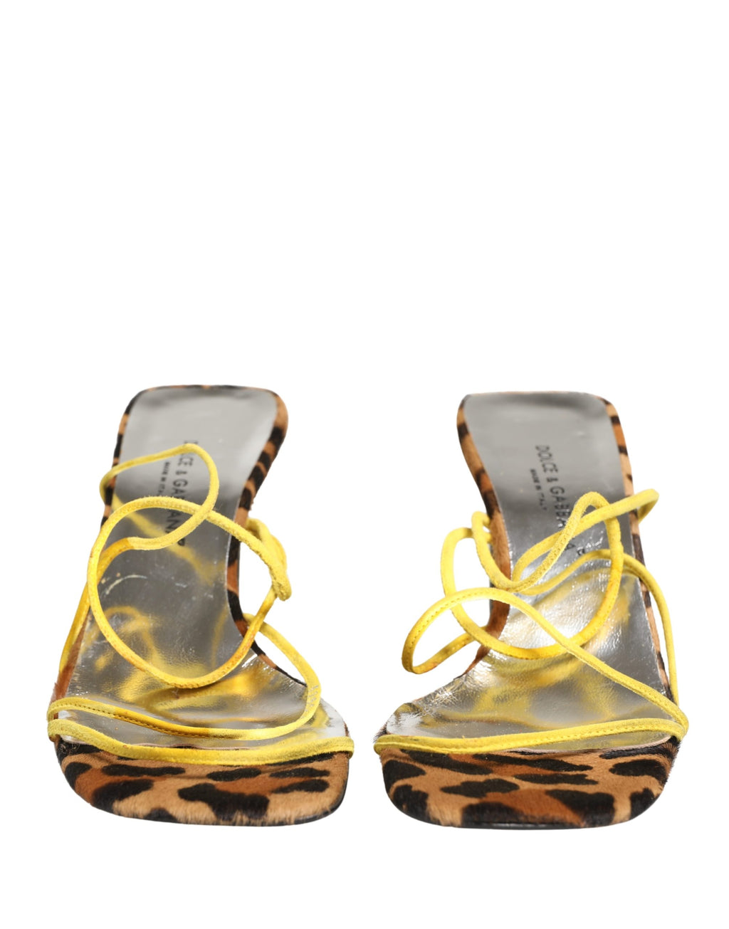 Dolce & Gabbana Mehrfarbige Leder Blockabsatz Sandalen Schuhe