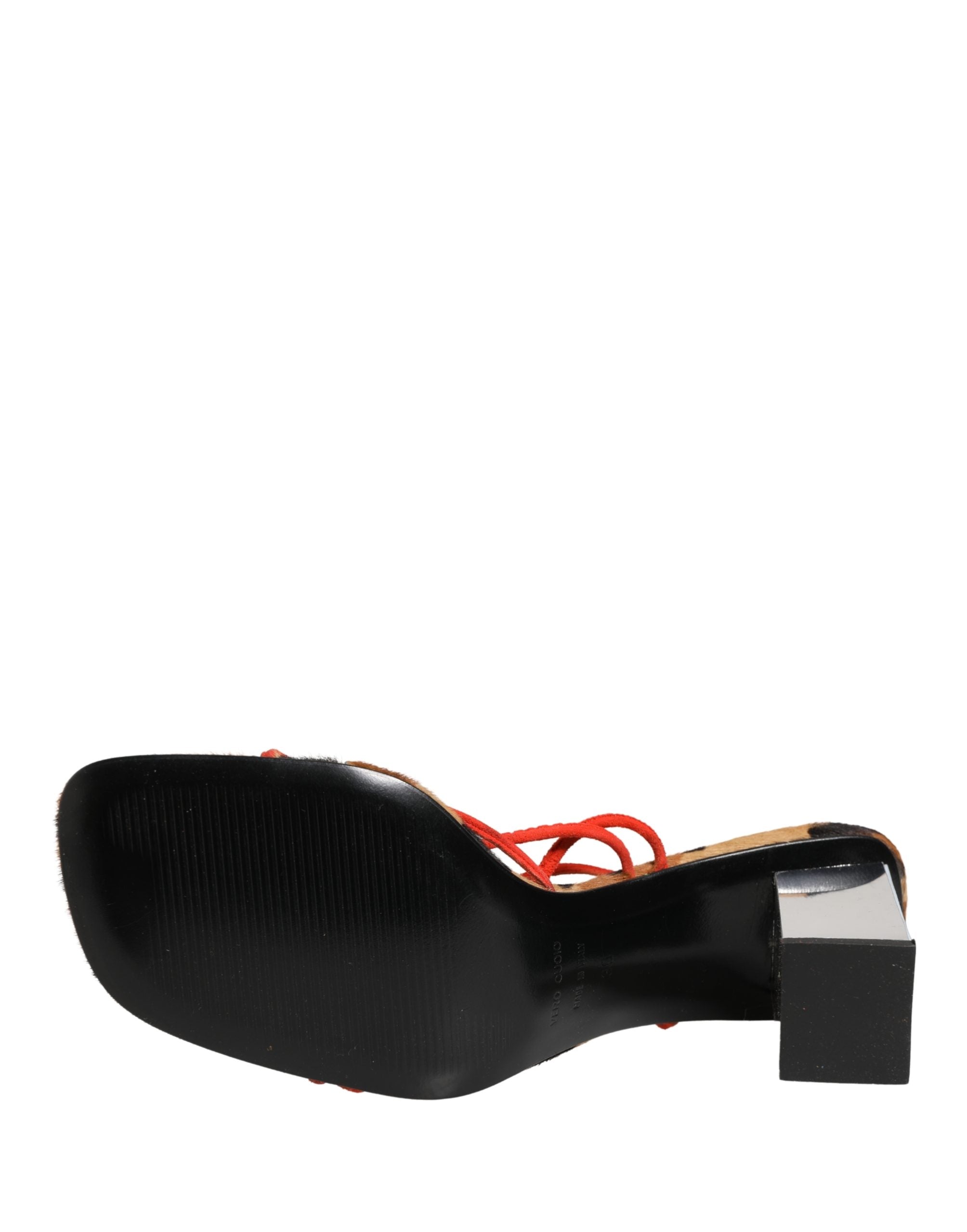 Dolce & Gabbana Mehrfarbige Leder Blockabsatz Sandalen Schuhe