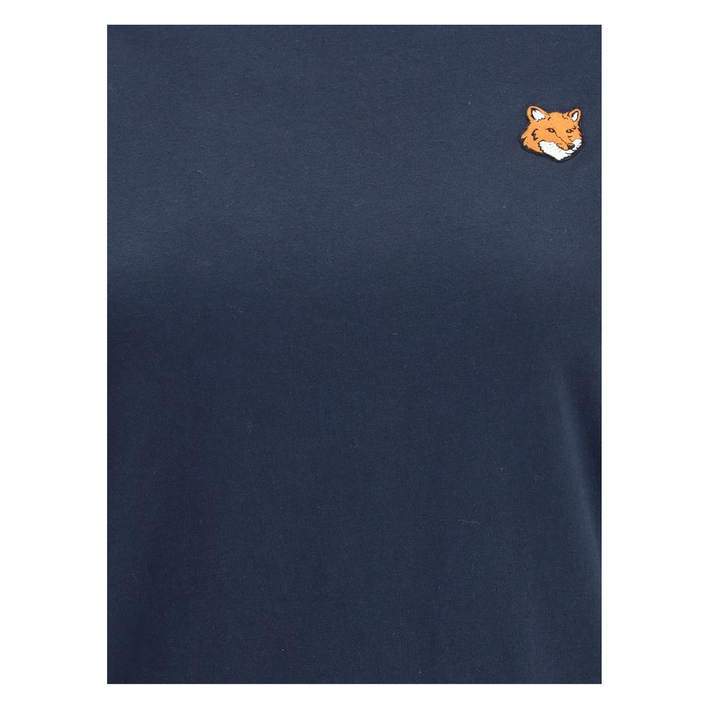 Maison Kitsuné Blaues Baumwoll-T-Shirt