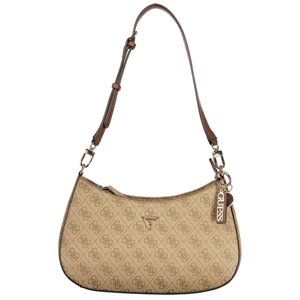 Guess Jeans Damen-Handtasche aus beigem Polyurethan
