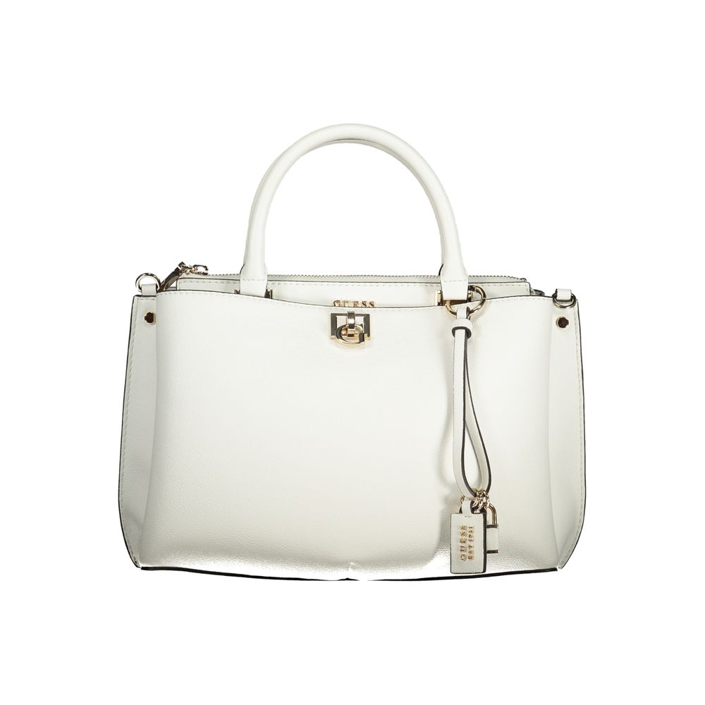 Guess Jeans Bianco Polyurethan Handtasche für Damen