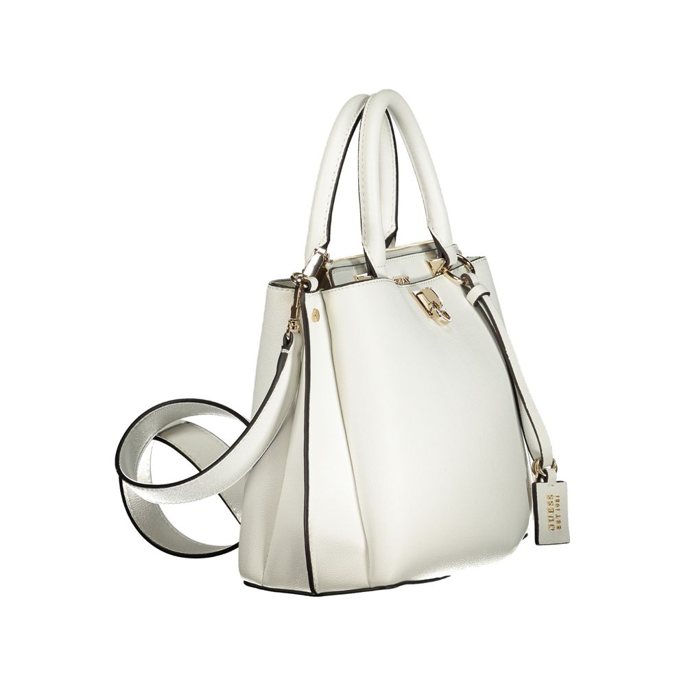 Guess Jeans Bianco Polyurethan Handtasche für Damen