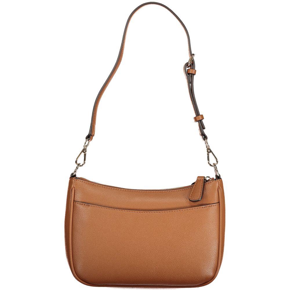 Guess Jeans Damenhandtasche aus Polyurethan in Marrone