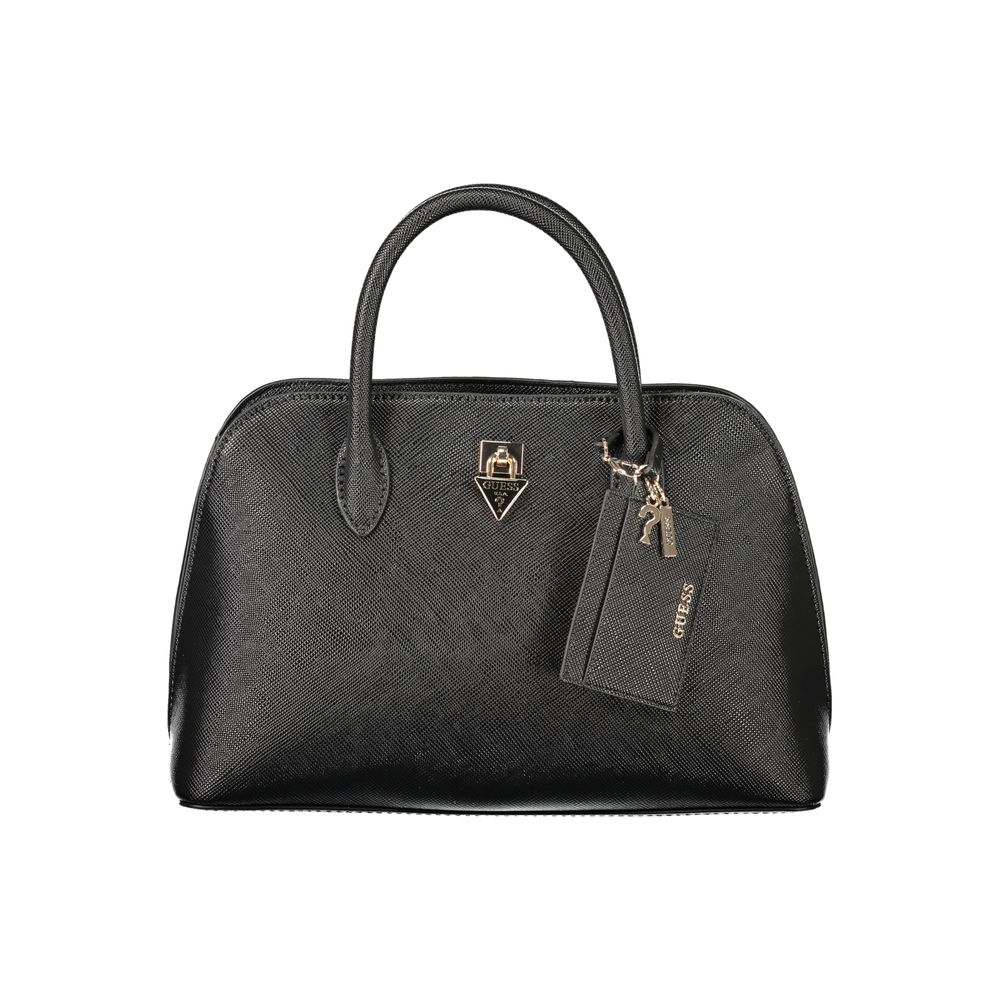 Guess Jeans Schwarze Damen-Handtasche aus Polyurethan