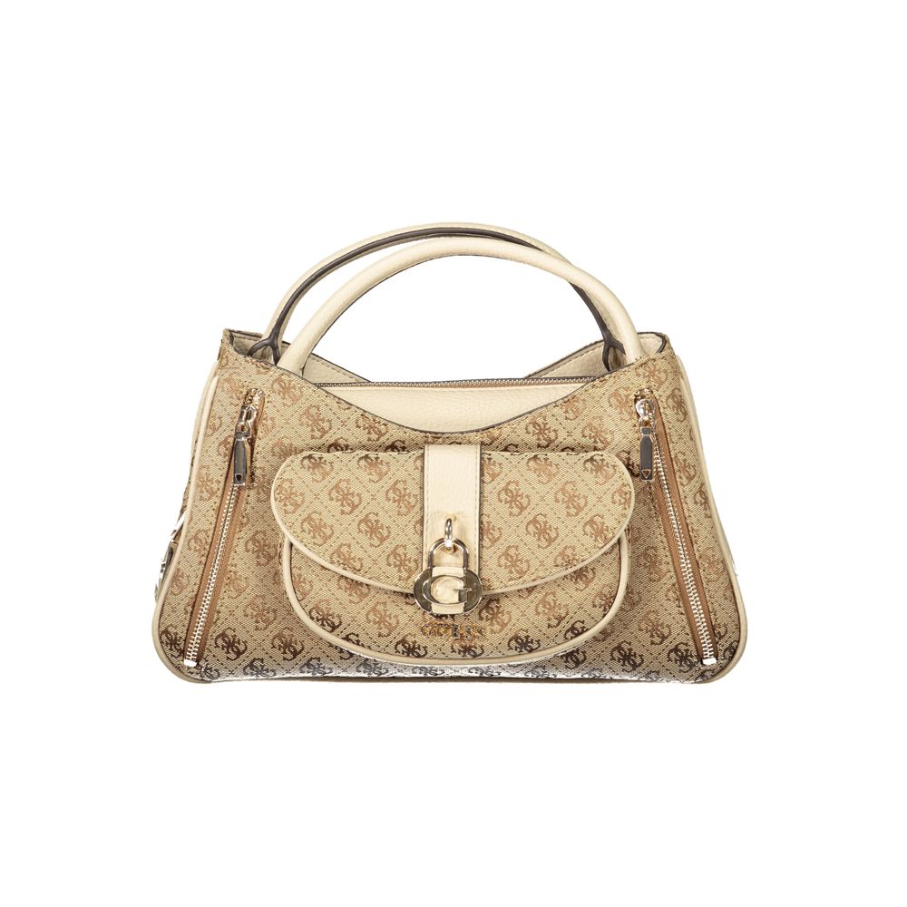 Guess Jeans Damenhandtasche aus beigem Polyurethan