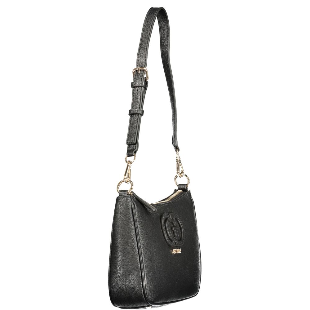 Guess Jeans Schwarze Damen-Handtasche aus Polyurethan
