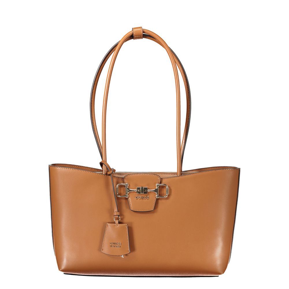 Guess Jeans Damenhandtasche aus Marrone-Polyurethan