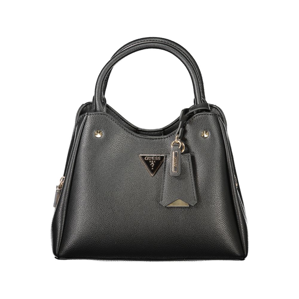 Guess Jeans Schwarze Damen-Handtasche aus Polyurethan