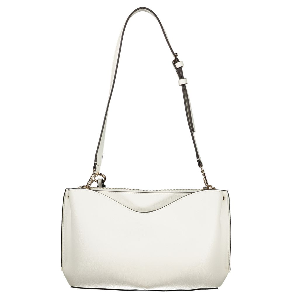 Guess Jeans Weiße Damen-Handtasche aus Polyurethan