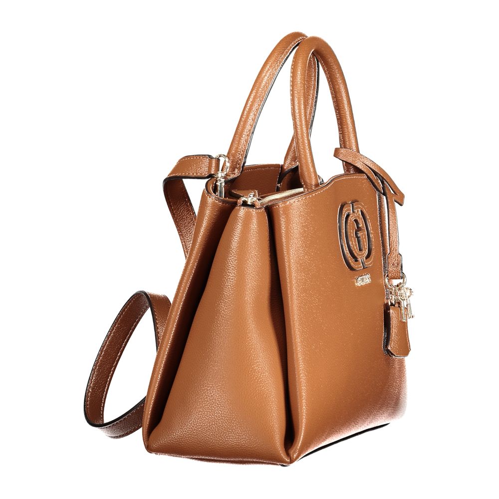 Guess Jeans Braune Handtasche aus Polyethylen