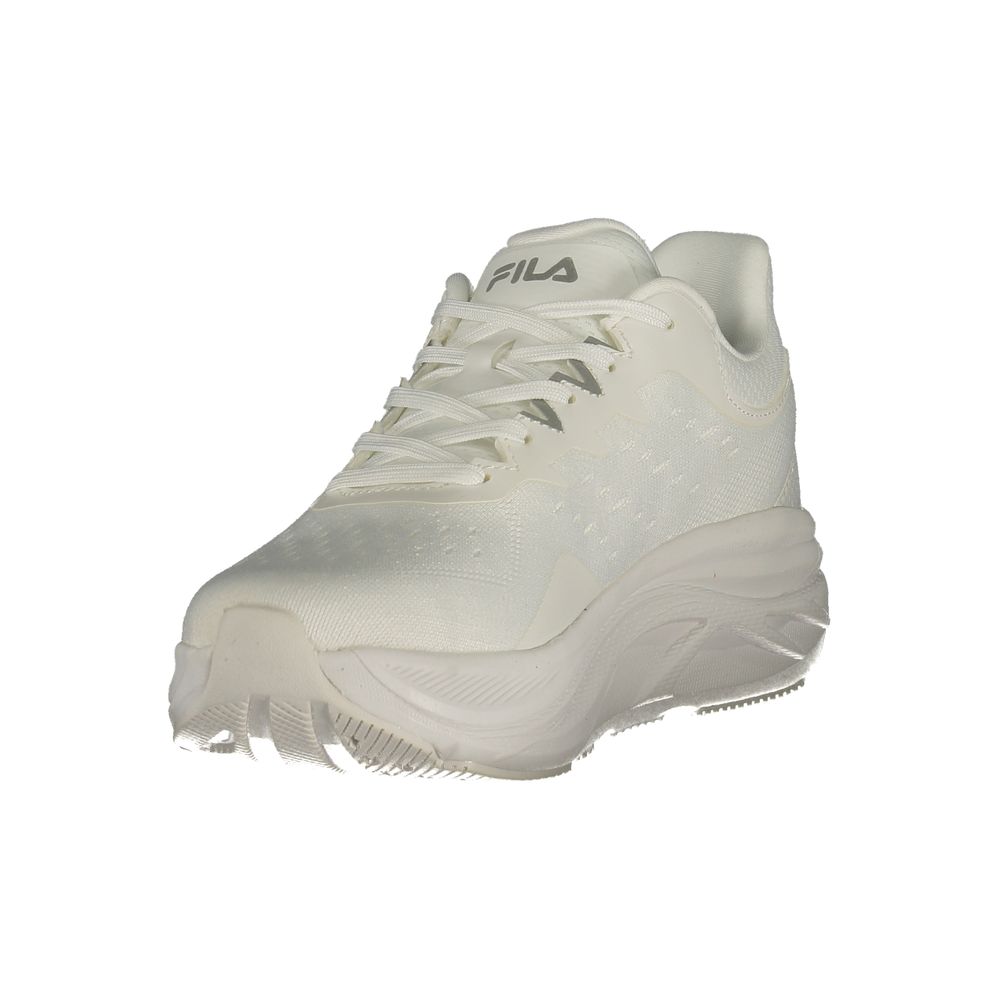 Fila White Polyester Athletic-Style Sneakers