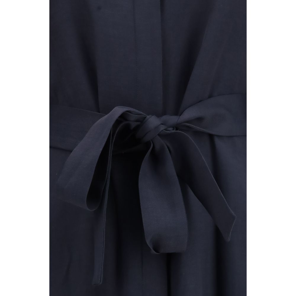 P.A.R.O.S.H. Blaues Viskose-Freizeitkleid