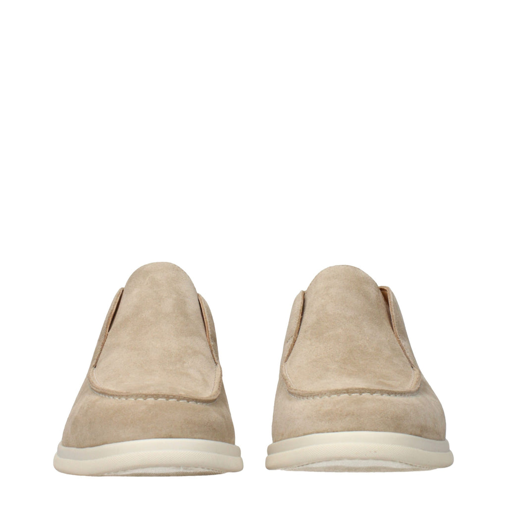 Eleventy Beige Leder Stiefeletten