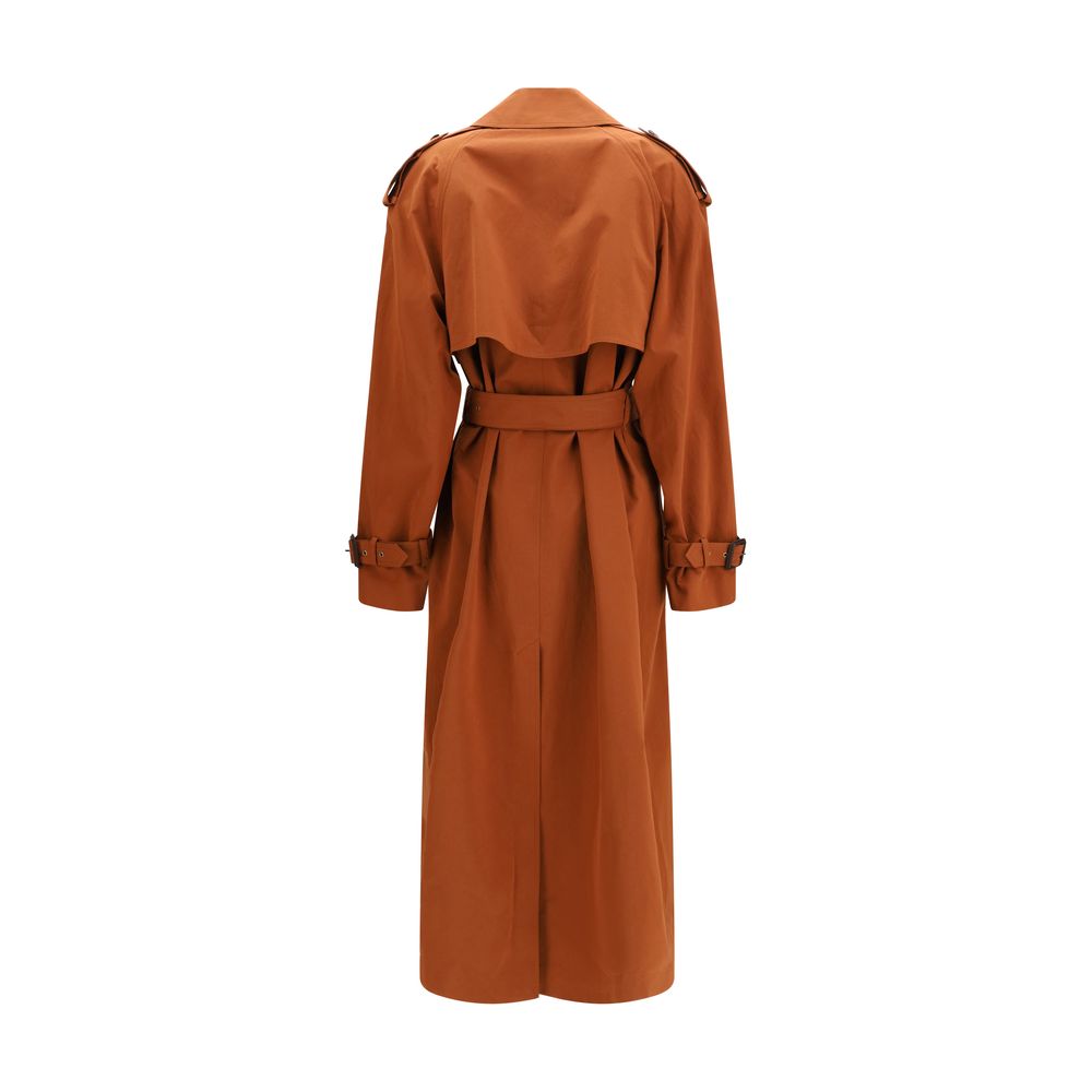 Saint Laurent Brauner Baumwoll-Trenchcoat