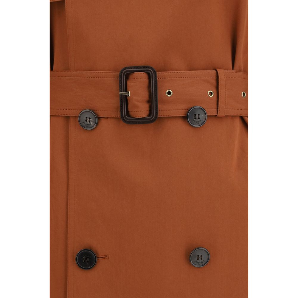 Saint Laurent Brauner Baumwoll-Trenchcoat