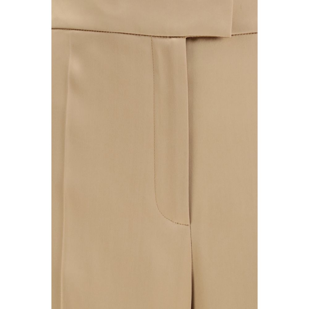 Valentino Beige Seiden-Anzughose
