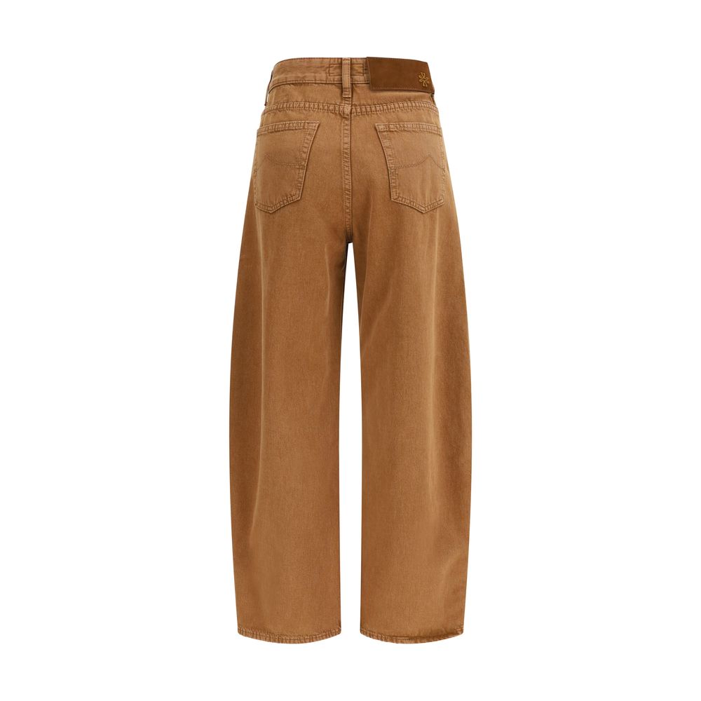 Jacob Cohen Relaxed-Fit Brown Cotton Jeans