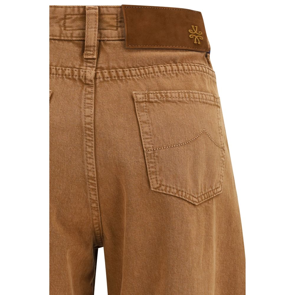 Jacob Cohen Relaxed-Fit Brown Cotton Jeans