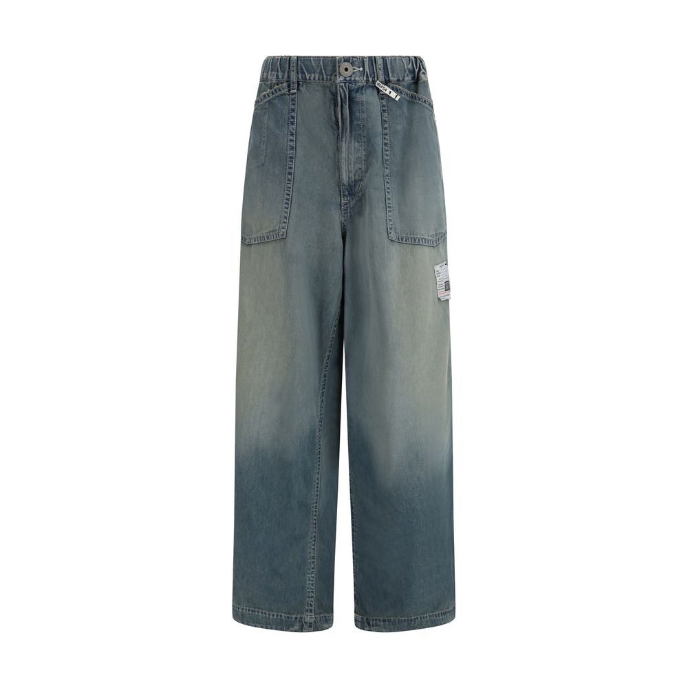 Maison Mihara Yasuhiro Blue Relaxed Fit Cotton Jeans