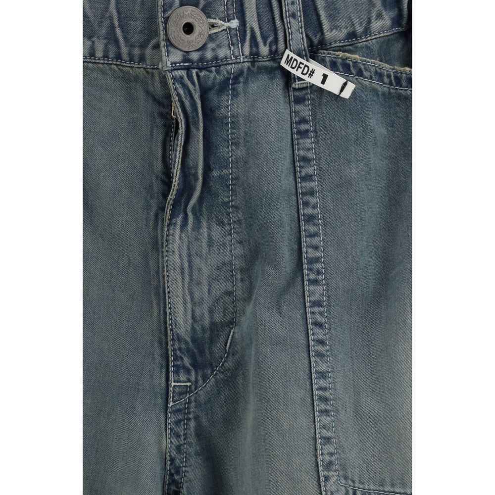 Maison Mihara Yasuhiro Blue Relaxed Fit Cotton Jeans