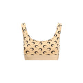 Marine Serre Beige Polyamide Sports Bra