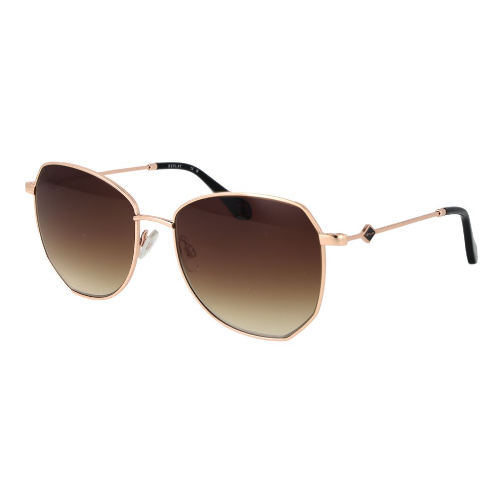Replay Sunglasses in Rose Gold-Tone Metal