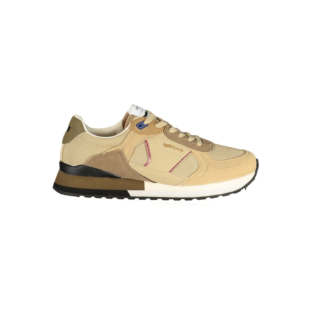 Gas Beige Polyurethane Men's Sneakers