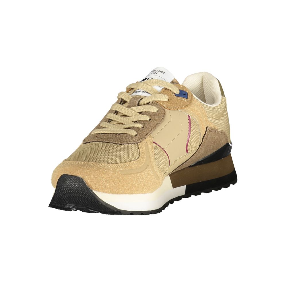 Gas Beige Polyurethane Men's Sneakers
