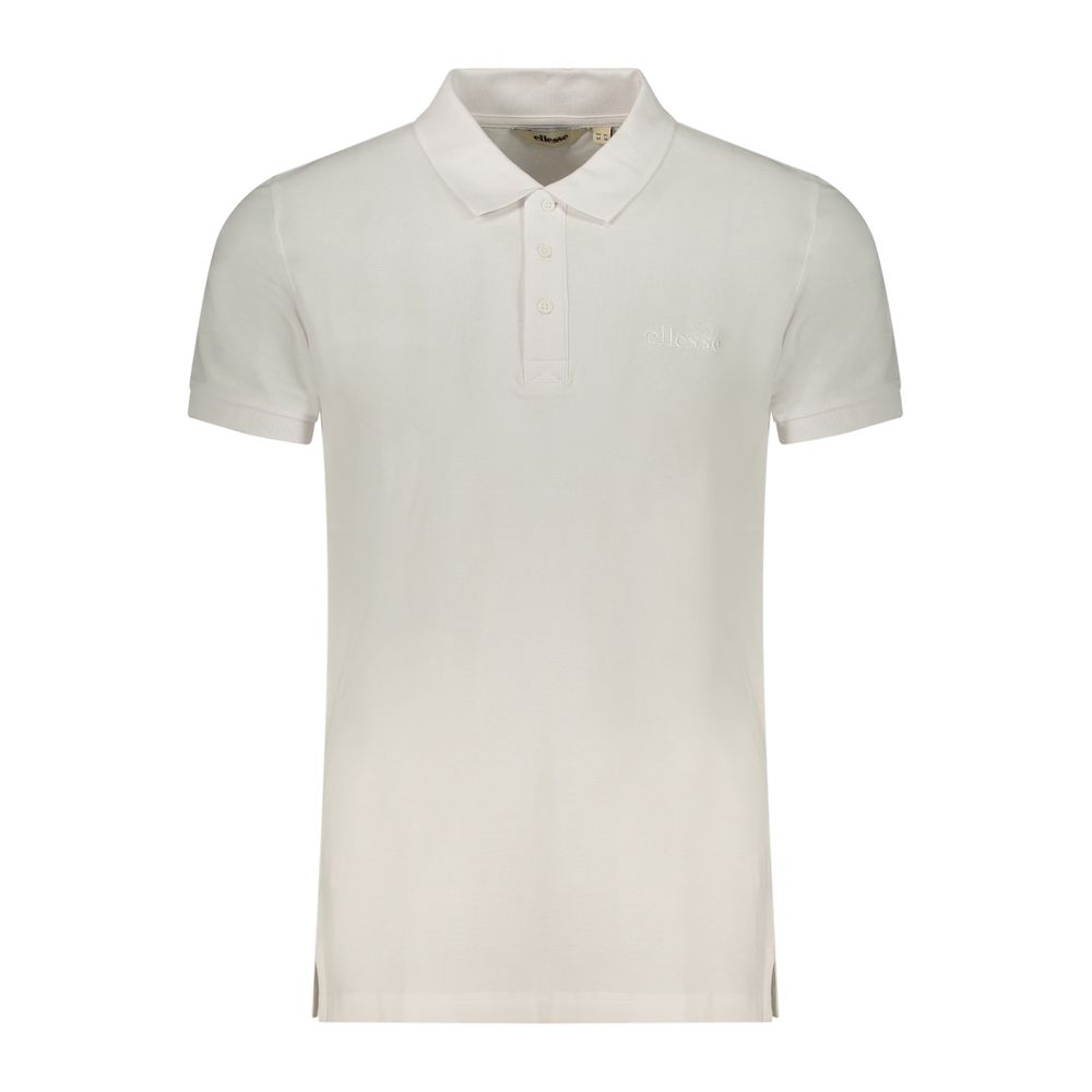 Ellesse Men's White Cotton Polo Shirt