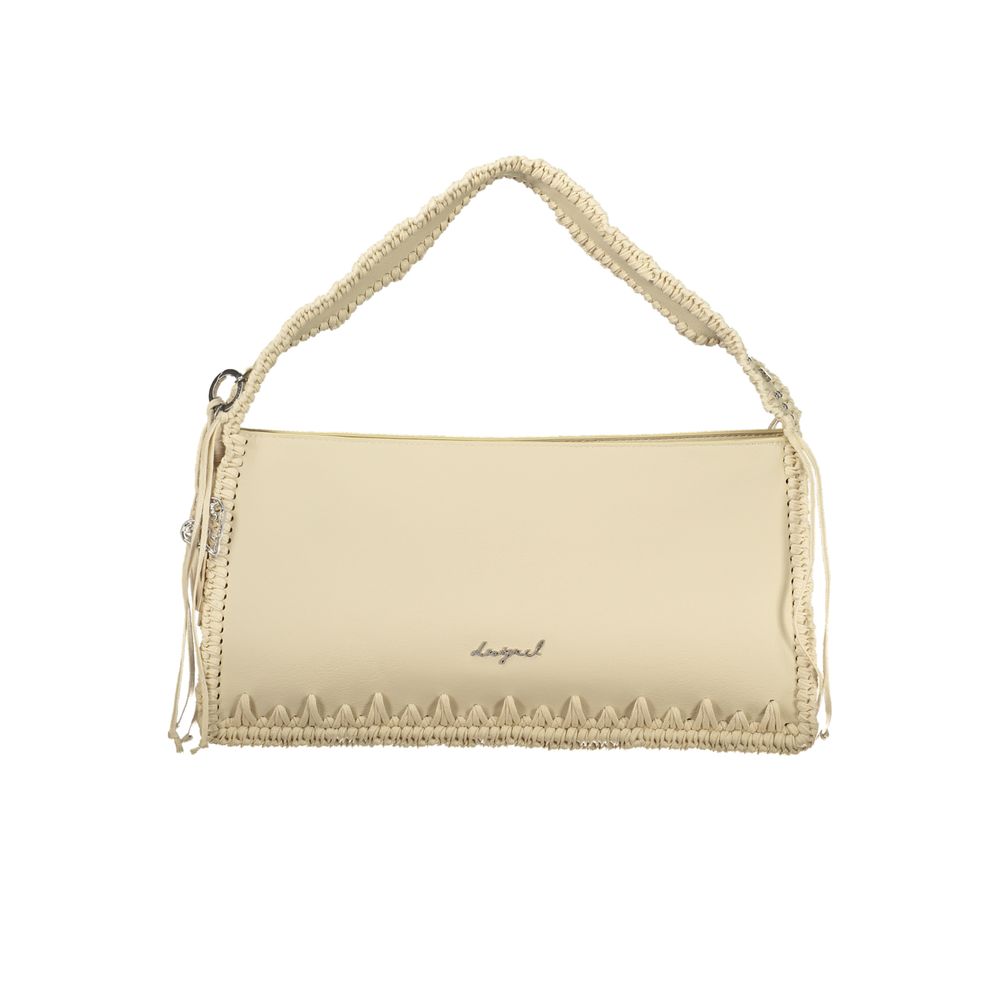 Desigual Damen-Handtasche aus beigem Polyurethan