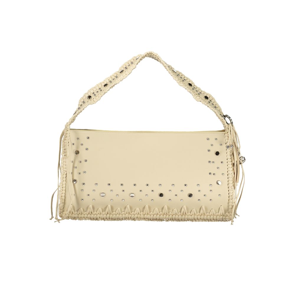 Desigual Damen-Handtasche aus beigem Polyurethan
