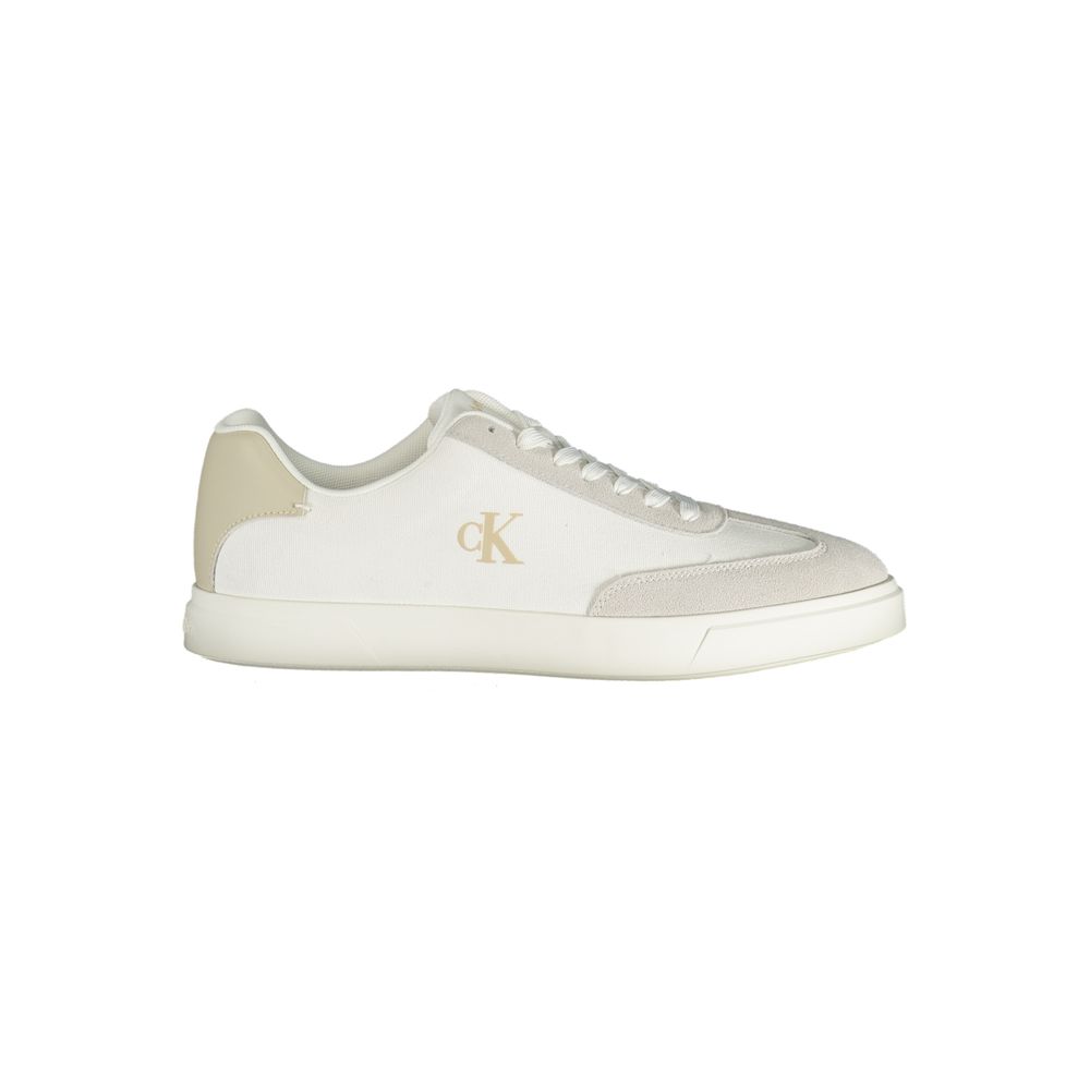 Calvin Klein Men's White Polyurethane Sneakers