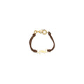 Saint Laurent Bicolor Calf Leather Bos Taurus Armband