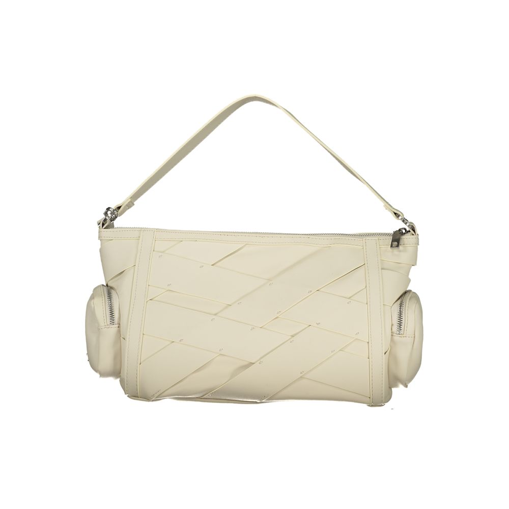 Desigual Weiße Schultertasche aus Polyurethan für Damen