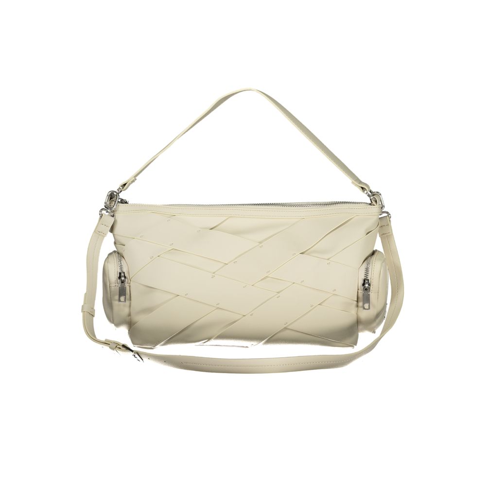 Desigual Weiße Schultertasche aus Polyurethan für Damen