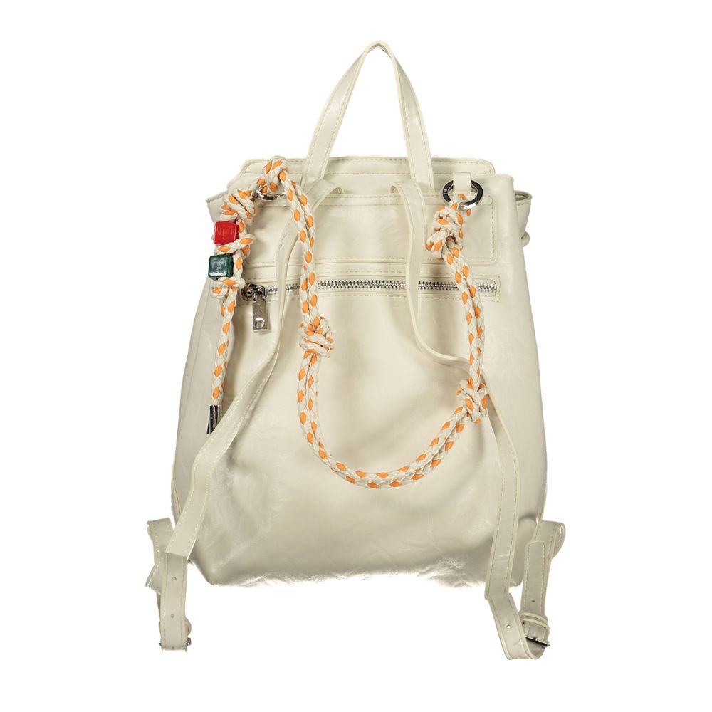 Desigual Backpack in White Polyethylene