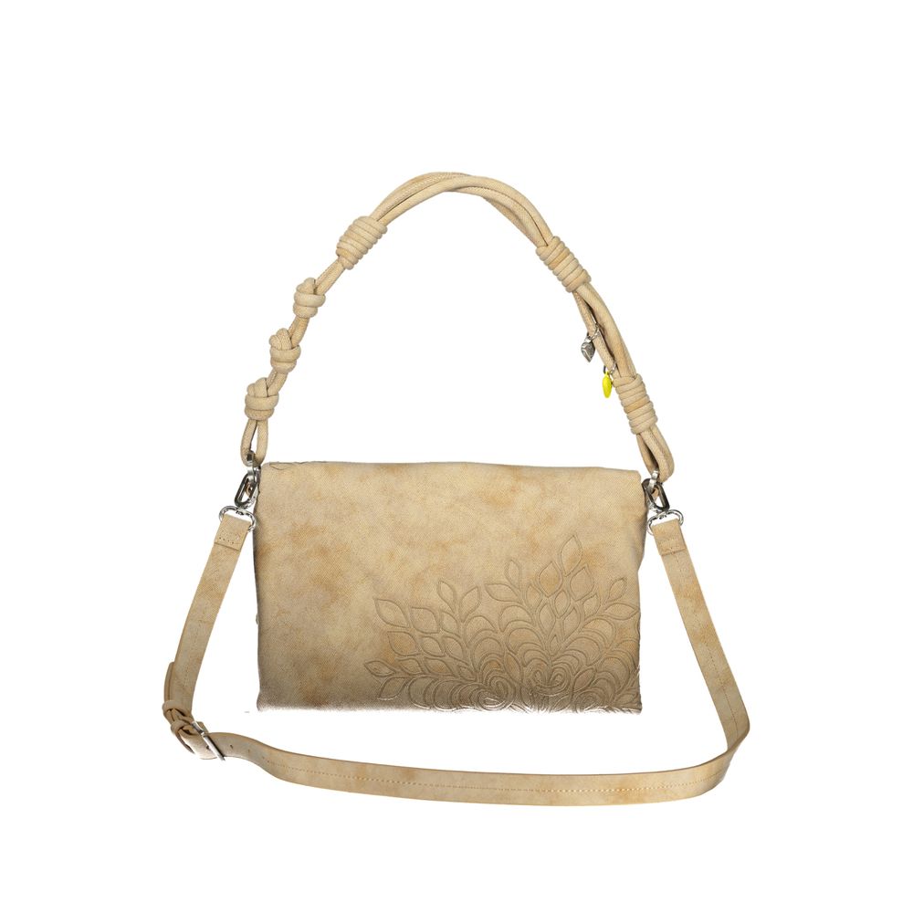 Desigual women's handbag in beige polyurethane