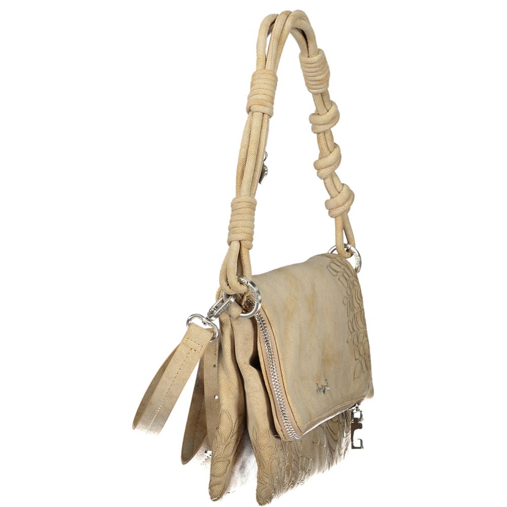 Desigual women's handbag in beige polyurethane