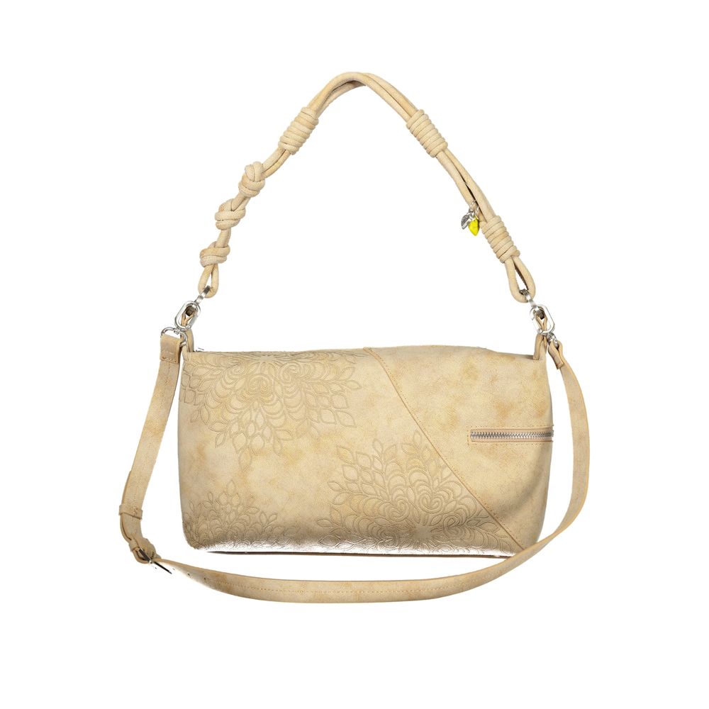 Desigual Beige Polyurethan Schultertasche für Damen